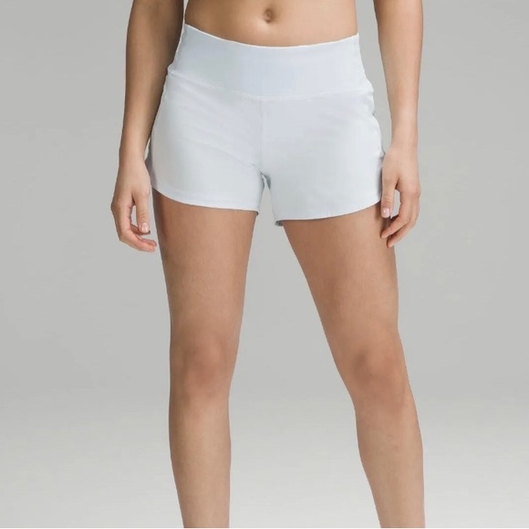 New with tag Lululemon Speed Up Mid-Rise Lined Short 4" Powder Blue, Size 14 - Picture 2 of 7